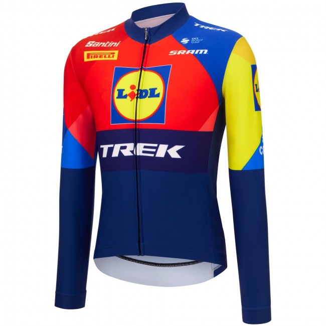 Bekleidung Herren Santini Lidl Trek 2025 langarm trikot Bekleidung Herren Santini Lidl Trek 2025 langarm trikot