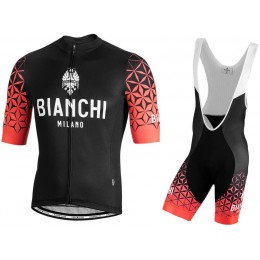 BIANCHI MILANO Pedaso red Fahrradbekleidung Radtrikot Satz Kurzarm+Kurz Trägerhose SKIYD