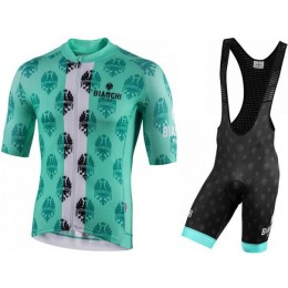 2020 BIANCHI MILANO Fahrradbekleidung Roncaccio Radtrikot kurzarm+Palizzi Trägerhose kurz Grün