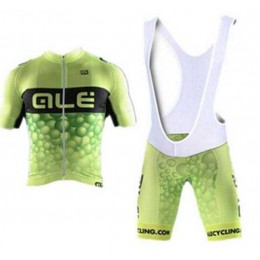 2015 ALE Fahrradbekleidung Radteamtrikot Kurzarm+Kurz Radhose Kaufen grün ESQ4E