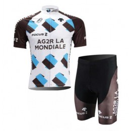 Ag2r La Mondiale 2014 Radbekleidung Radtrikot Kurzarm und Fahrradhosen Kurz 2GTV7