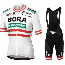 BORA-hansgrohe 2020 Fahrradbekleidung Österreichischer Meister Radtrikot Kurzarm+Trägerhose kurz