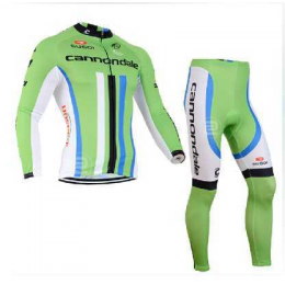 2014 CannondaleFahrradbekleidung Radtrikot Langarm+Lange Fahrradhose blau Schwarz weiß FBIKE