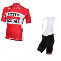 2016 LOTTO SOUDAL Set Fahrradbekleidung Radtrikot Satz Kurzarm+Kurz Radhose Rot-2 HHBJK
