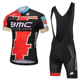 BMC 2018 Fahrradbekleidung Radtrikot Satz Kurzarm+Kurz Trägerhose 2K8RL
