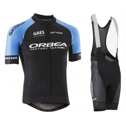 2018 Orbea Factroy Team blau Fahrradbekleidung Radtrikot Satz Kurzarm+Kurz Trägerhose PMP5U