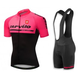 2018 Cervelo 3T Pink Fahrradbekleidung Radtrikot Satz Kurzarm+Kurz Trägerhose 4SEPF