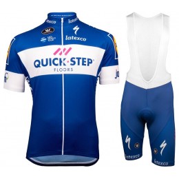 2018 Quick Step Floors Fahrradbekleidung Radtrikot Satz Kurzarm+Kurz Trägerhose 83H49