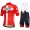 Trek-Segafredo Danish champion 2018 Fahrradbekleidung Radtrikot Satz Kurzarm+Kurz Trägerhose J6C8H