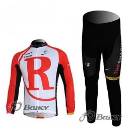 RidioShack Trek Fahrradtrikot Radbekleidung Langarm+Lang Fahrradhose Rot BLWJD