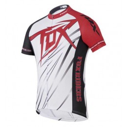 2014 Fox Bike Teams Fahrradtrikot Radsport weiß Rot 3138V