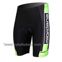 Teams Giordana Kurz Radhose Schwarz grün EM22L