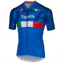 2015 Castelli Italia Fahrradtrikot Radsport blau 3BBXZ