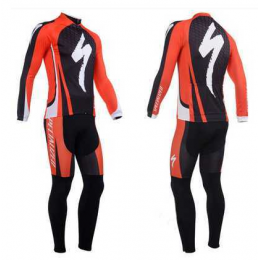 2014 Specialized S-Works Fahrradbekleidung Set Langarmtrikot+Lange Radhose Schwarz Rot weiß 0PHPR