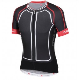 2016 Castelli Aero Fahrradbekleidung Radtrikot Schwarz weiß R0P4P