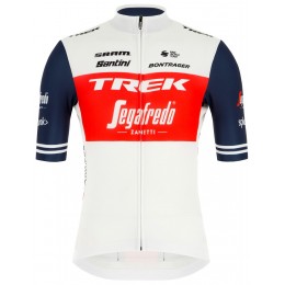 TREK-SEGAFREDO 2020 Radtrikot kurzarm langer Reißverschluss SANTINI Radsport-Profi-Team